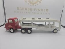 Vintage Red & White Tonka Truck Car Carrier Hauler Transporter ~ Steel 55010