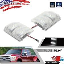 For 08-16 Ford F250 F350 F450 F550 Super Duty Clear White LED Side Mirror Lights