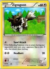 Pokemon Card - Zigzagoon 111/160 Primal Clash Common Moderately Played