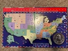 First State Quarters of the United States Collector’s Map 1999-2008 Complete Set