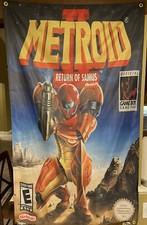 Metroid II 2 Return of Samus Nintendo Game Boy Boxart 5' Flag Poster 1994