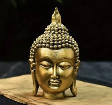 Buddha Head Resin Statue Lucky Feng Shui Buddhism Home Decor Gift Decoration