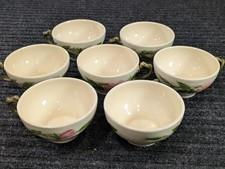 Franciscan Desert Rose Cups Set of 7 Pink Floral Vintage Hand Painted 4" USA