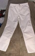 FRYE women’s High Rise, Relaxed Fit, Wide Leg Mom Jeans, White Denim Size 30