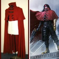 NEW Cosplay Red Cloak Cape Final Fantasy VII Cosplay Costume &