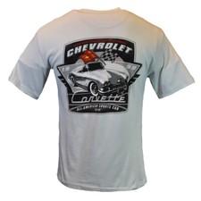 Chevrolet Corvette Men's T-shirt All-American Sports Car - Grey NEW
