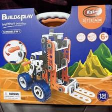 12-in-1 Stem Kit Toy for Kids - 152 Piece Construction Building Set and Educa...