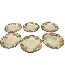 Vintage Franciscan Desert Rose Earthenware Salad Bread Plates Set 6 Pink USA