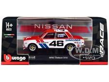 DATSUN 510 #46 RED BRE BROCK RACING ENTERPRISES 1/43 DIECAST CAR BBURAGO 38301