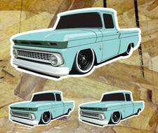Chevy c10 1963 63 '63 Sticker Pickup Truck Whitewall Window Decal Slam