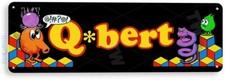 TIN SIGN Q-bert Arcade, 80's, Retro, Console, Marquee, Game Room Decor, A840
