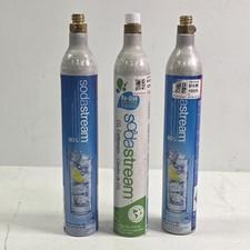 Lot of 3 EMPTY Sodastream CO2 Canisters Gas Tank Bottles 14.5oz 60L Soda Stream