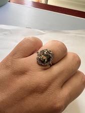 Silver Plated 925 Multicolor Round Crystal Halo Cocktail Ring Size 9