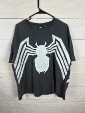 Vtg Changes Spider-Man Venom Black Suit Tee Large L Double Sided Made USA Faded