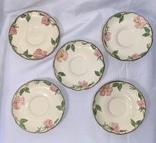 Vintage 1950's Franciscan Desert Rose 5.75" Saucer Plates Set of 5 USA