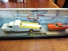 M2 Machines Auto Hauler, 1969 Ford F-350, 1965 Ford Mustang Fastback 2+2 CHASE