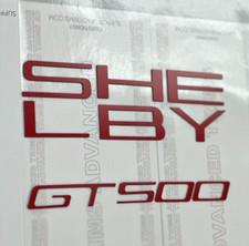 SHELBY + GT500 SPOILER SPLITTER BUMPER RED PLASTIC LETTERS INSERTS 2020 - 2025