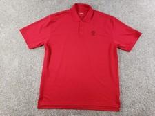 Under Armour Mens Short Sleeve Polo Shirt Medium Red Polyester Blend GHCC 1921