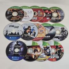Xbox One PS4 PS3 PS2 Xbox 360 Game Disc Lot NCAA 14 RDR2 Dying Light Uncharted 4