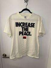 Nike x Stüssy Increase the Peace T-Shirt Cream/Tee White Size Medium