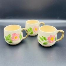 Vintage Franciscan Desert Rose Set of 3 Coffee Tea Cups 2 3/4" Made In England
