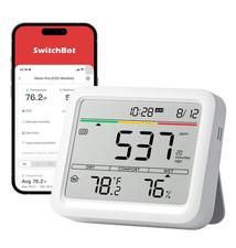 SwitchBot CO2 Detector, Air Quality Monitor Indoor for CO2/TEMP/Humidity, White