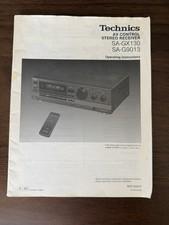 Technics SA-GX130/G9013 Av Control Stereo Receiver Operating Instructions D-4679