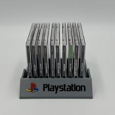 PS1 Style Game Storage Rack Display Stand Gray 3D Printed Holder