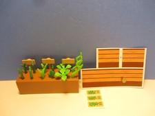 Playmobil landscape GARDEN IN RAISED BED / BOX + 3 SIGNS + 12 ASSORTED PLANTS