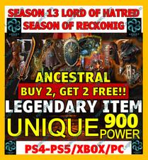 🔥 DIABLO 4 IV✨ALL UNIQUES ITEMS✨ 900✨SEASON 13 LORD OF HATRED✨PC PS XBOX