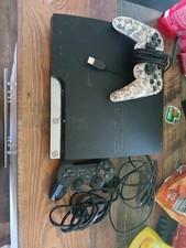 Sony PlayStation 3 Slim Console, 2 Controllers, Blu-Ray Compatible, Black