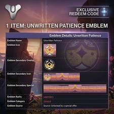DESTINY 2: EMBLEM - "Unwritten Patience Emblem"