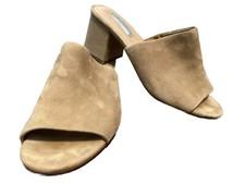 halogen Tige en cuir sueded wheat leather slide chunky heel mules 6.5