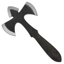 Custom Handmade Forged Carbon Steel Viking Triple Edge Throwing Axe with Sheath