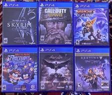 PS4 PlayStation 4 Game Bundle Skyrim, COD WW2, Ratchet & Clank, South Park