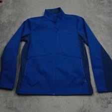 Under Armour Jacket Mens Large Blue Fitted Infrared Full Zip Pockets Activewear