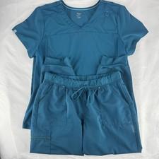 2 Piece Scrub Star Performance Blue/Turquoise Scrub Set