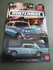 2025🔥Matchbox🔥Local Cruisers #1🔥🔥 1958 Chevrolet® Impala SILVER BLUE NEW