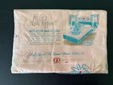 VTG LADY PEPPERELL 100% Nylon Twin Fitted Sheet Solid Pink NOS Bedding 1960s