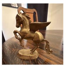 Handcrafted Solid Brass Pegasus Fantasy Sculpture Indian Art Decor Statue