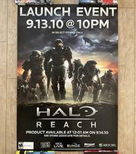 HALO REACH Launch Event Video Game Store Display Sign 2010 Bungie XBOX 360 Promo
