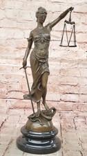 Lady Blind Justice Lawyer Law Student Legal Office Art Bronze Marble Statue Gift