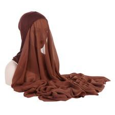Muslim Women Instant Scarf Inner Hijab Pull On Ready Wear Headscarf Wrap Shawl
