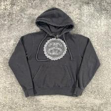 Stussy Hoodie Womens Small Grey Pullover Fleece Link Logo Y2K Streetwear Skater