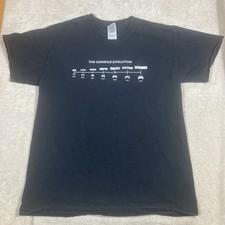 Xbox Playstation PS2 PS3 History Of Consoles Vintage Graphic T-shirt Large Tech