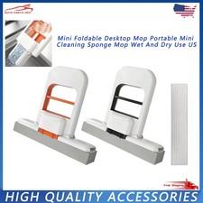 Foldable Mini Desktop Mop Portable Wet Dry Sponge Mop Home Table Cleaning Tool
