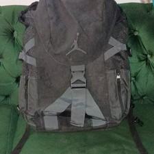 Jordan Black Backpack Buckle Zip Closure Polyester Nylon Unisex