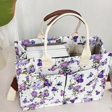Butterfly Tote Bag, Women Shoulder Handbag, Multi Pocket Book Travel