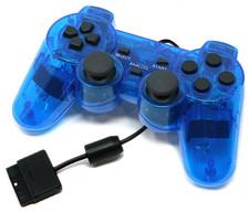A Set of 1 Controller Fit For PlayStation PS2 Wired Blue Red Green US