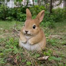 Rabbit Chubby Garden Statue Small Rabbit Decor Bunny Ornament